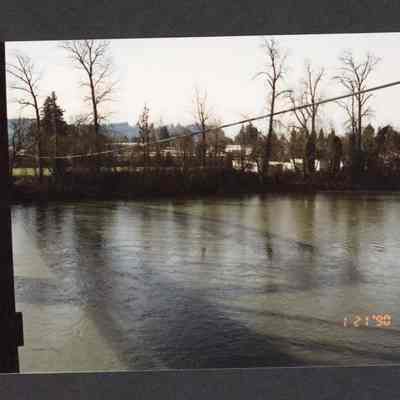 Photograph of Willamette River taken from South 2nd St. Railroad, 1990