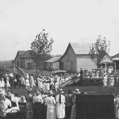 Photograph of May Day at Lincoln School #6. 1921.