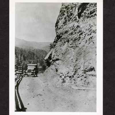 Photograph of Automobile on Dirt Road, Springfield/Oakridge, Oregon, circa early 1900s