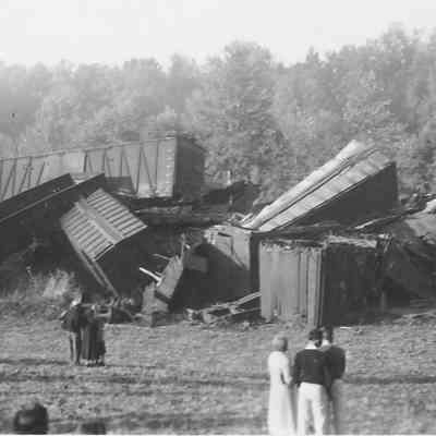 Photograph of Train Wreck, Jasper Rd.,1946