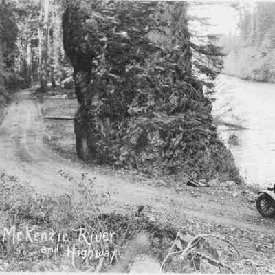 Photograph of McKenzie River and Highway in Oregon