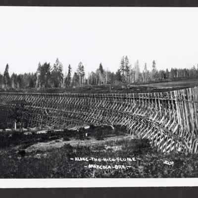 Photograph of log flume, Marcola, Oregon