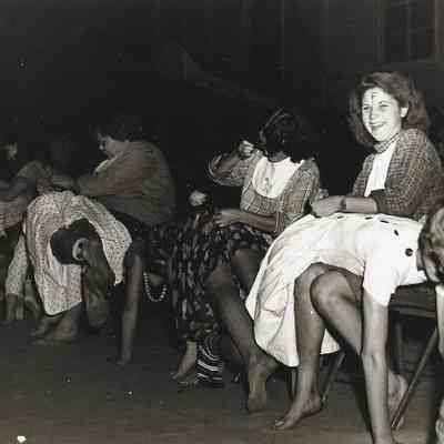 Photograph of Springfield High School class of 1953 Initiation, Springfield, Oregon, circa 1948-1953