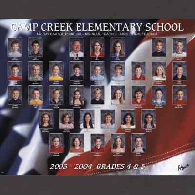 Photograph, Camp Creek Elementary, Grades 4 and 5, 2003-2004.