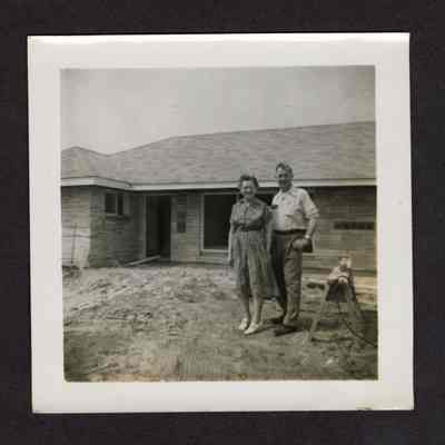 Photograph of Leona Myers Reader and her husband Charles Reader, Scottville, Michigan, circa 1950
