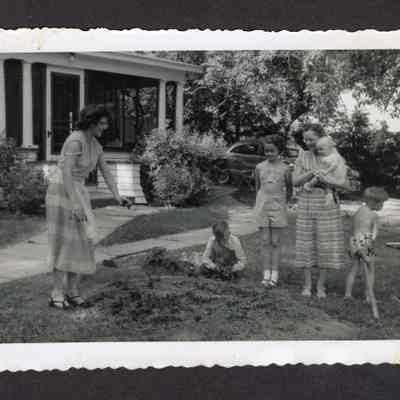 Photograph of Leona Myers and other family members, 1951