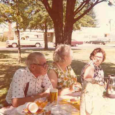 Photograph of Springfield High School Reunion for Class of 1930, Willamalane Park, Springfield, Oregon, 1970