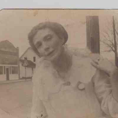 Photograph of Myrtle Eggimann, Main Street, Springfield, Oregon, Undated