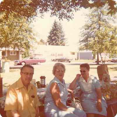 Photograph of Springfield High School Reunion for Class of 1930, Willamalane Park, Springfield, Oregon, 1970