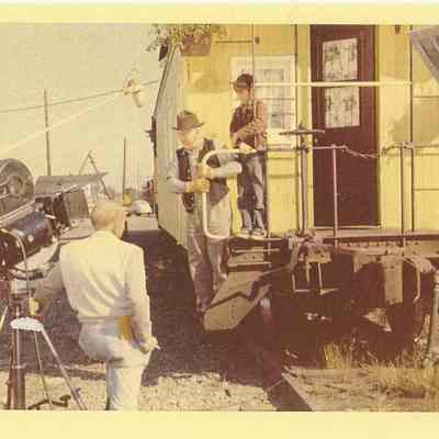 Photograph of "Chartroose Caboose" Filming, Springfield, Oregon, circa 1960