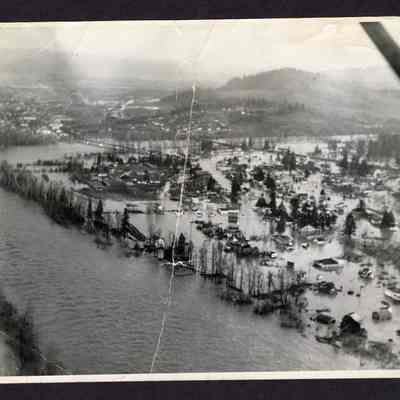 Ariel Photograph of Glenwood Flood, Oregon, Circa 1948