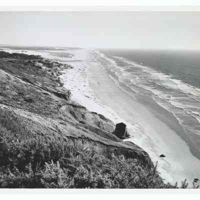 Photograph of beach and area near Cape Perpetua, Waldport, Oregon, circa 1969