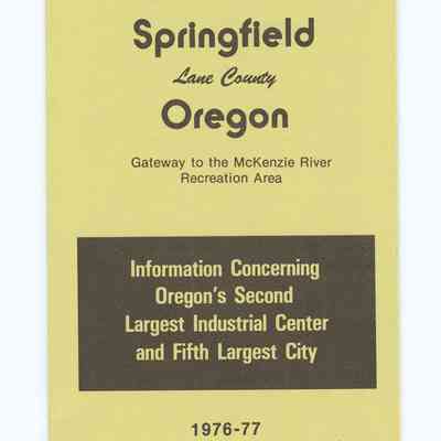 Informational brochure about Springfield, 1976-1977