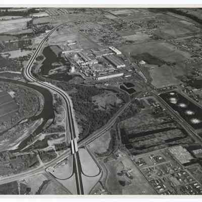 Aerial photograph of the Weyerhaeuser Company and area, Springfield, 1967