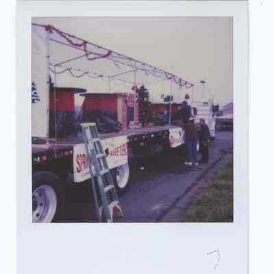 Photograph of the Springfield Greeters Float, Christmas Parade, circa 1980