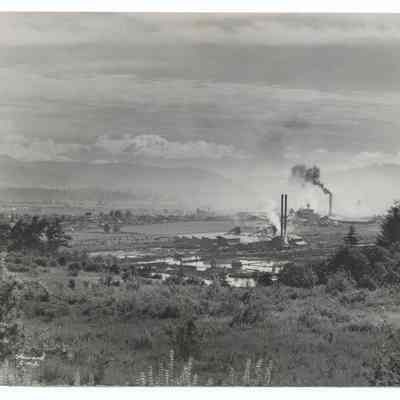 Aerial photograph of Springfield Plywood Company, 1946