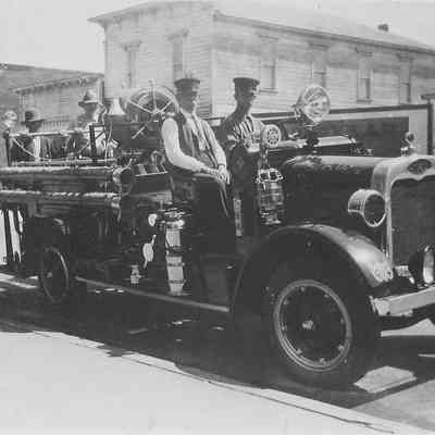 Photograph, Fire Truck on Main St., Springfield, circa 1900s