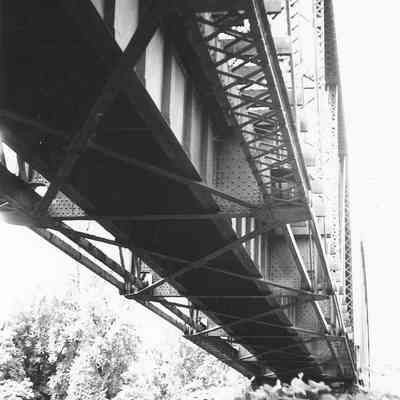 Photograph of Underside of Bridge Taken from Island Park, Springfield, OR, date unknown