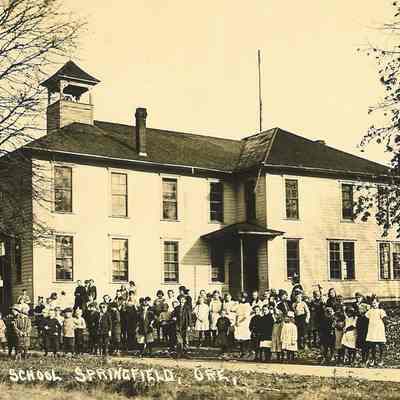 Photograph of second Springfield High School, Springfield, Oregon, date unknown.