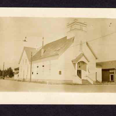 Postcard, photograph of a church, undated