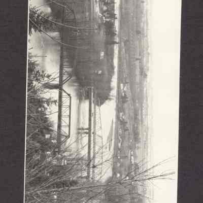 Photograph of three bridges over river. Date unknown.