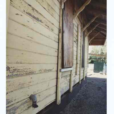 Photograph of the Springfield Train Depot restoration, circa 1992