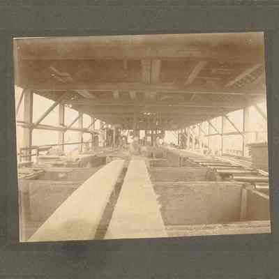 Photograph of the interior Wendling Sawmill, Wendling, Oregon