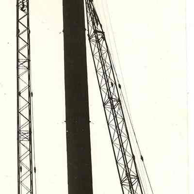 Photograph of Mill Tower being Worked on, Unknown date and location