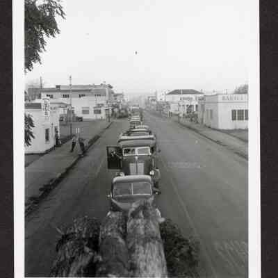 Photograph of Traffic Jam on Main St. Springfield, Oct 27, 1950.