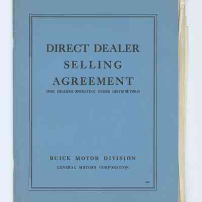 Direct Dealer Selling Agreements, Buick Motors and Springfield Motors, 1947 to 1960