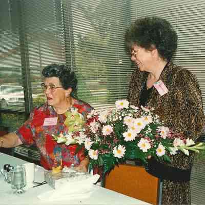 Photograph of Mary Warner at Lane County's Senior Woman of the Year Luncheon, Oregon, 1990