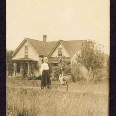 Postcard, Lady with Dog, Undated