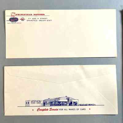 New Old Stock Business Stationery and Envelopes, Springfield Motors