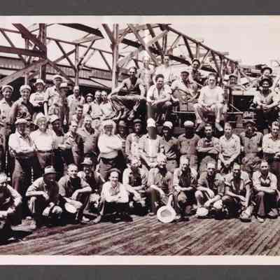 Photograph of most of the Booth-Kelly mill crew, Wendling, Oregon, 1940