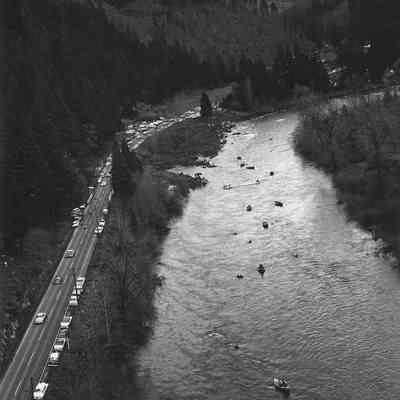 Aerial Photograph of McKenzie River, Date Unknown