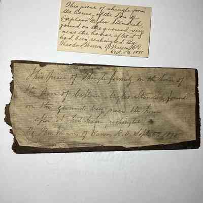 Back of item and separate label describing item