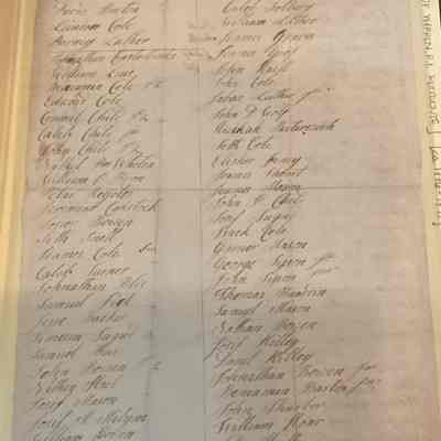 Military Roll of Warren, RI Residents (ca. late 17th century)