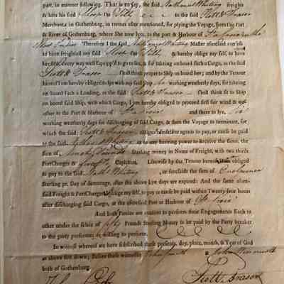 Maritime Contract (Nathaniel Whiting) (1772)