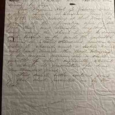 This letter, found in the Fessenden papers, references another item found in the ruins of Standish’s former home.