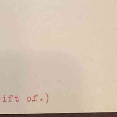 Back of card