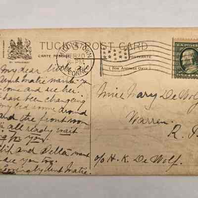 Back of postcard