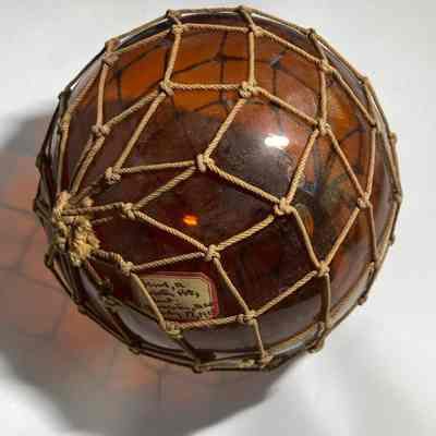 Glass float on lobster pot