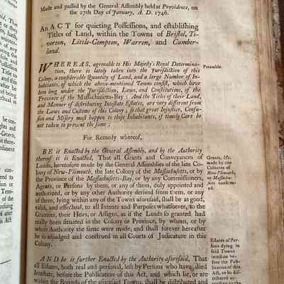 Inside page mentioning the establishment of Warren
