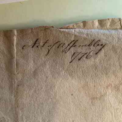 Close up of writing on back