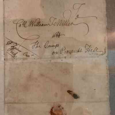 Close-up of “envelope” portion of letter