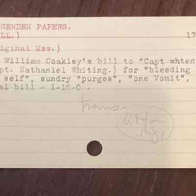 Related catalog card from historical card catalog