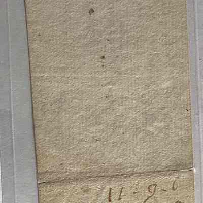 Close up of writing on back of object