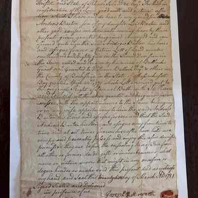 Deed of Sale (1781)