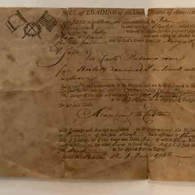 Bill of Lading (1782)