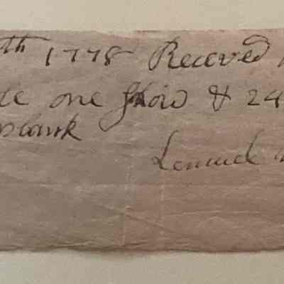 Receipt from Daniel Cole (1778)